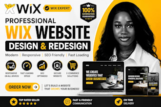 build wix website design, redesign wix website, wix ecommerce, wix website