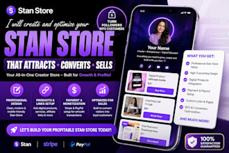 build a professional stan store for you
