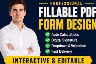 design an interactive fillable PDF form with auto calculations and validation