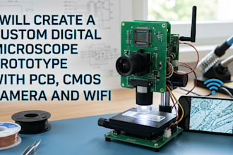 create a custom digital microscope prototype with pcb and cmos camera