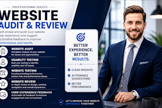 review and audit your website user experience and suggest feedback