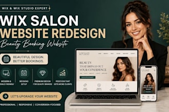fix and redesign wix salon website wix booking website wix beauty website