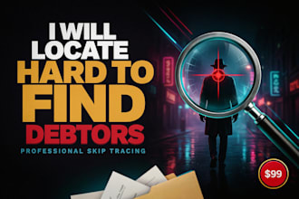 locate hard to find debtors with skip tracing