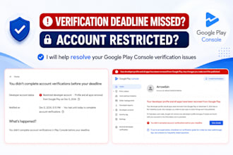 help verify your restricted google play console account