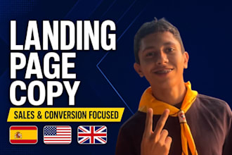 write a high converting sales landing page copy based on deep research