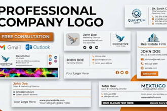 design mordern clickable HTML signature template for your company