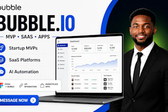 develop bubble io saas mvp web app mobile app fintech banking and wallet app
