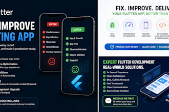 fix and improve existing flutter app