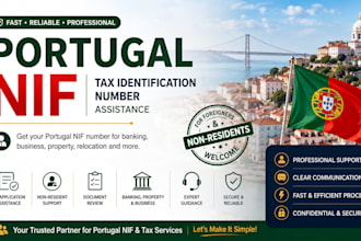 help you get portugal nif number, tax registration and fiscal support