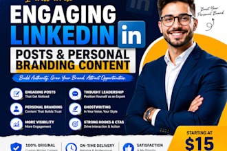 write engaging linkedin posts and personal branding content