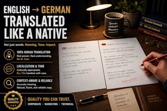 provide expert manual english to german translation
