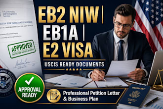 write eb2 niw petition letter, eb1a visa petition, e2 visa business plan
