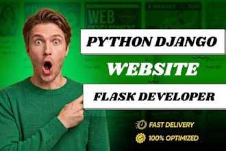 build stunning python django web app SEO friendly flask website