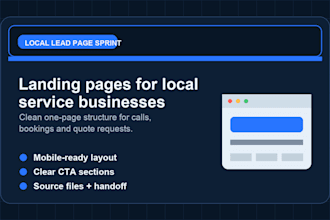 build a lead generation landing page for your local business