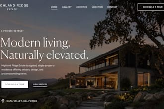 design squarespace single property website with lead capture