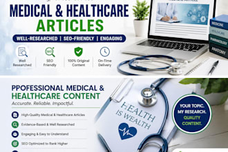 write professional medical health and health care articles