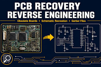 reverse engineer obsolete pcb, recreate schematic, layout and gerber files