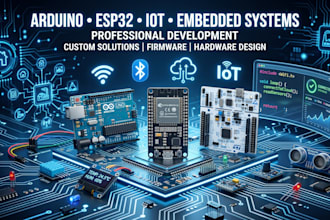 develop arduino, esp32, iot and embedded systems projects
