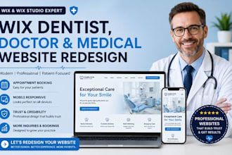 redesign wix dentist website wix healthcare website wix medical website