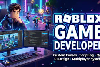 build your roblox game, create scripts, maps and animations in roblox studio