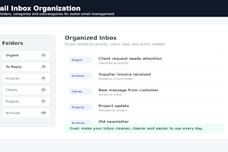 organize your email inbox with folders and categories