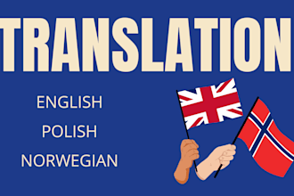 translate polish to english and norwegian or vice versa