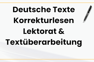 deutsche texte korrigieren, lektorieren und umschreiben