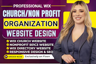 design a wix church website nonprofit 501c3 website wix church directory website