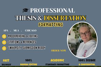 professionally proofread and format your theses, dissertation or research paper