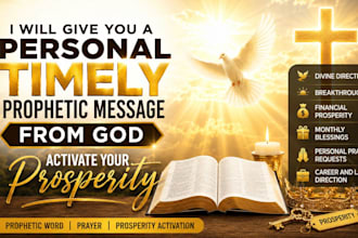 give you a personal timely prophetic message from god, activate your prosperity
