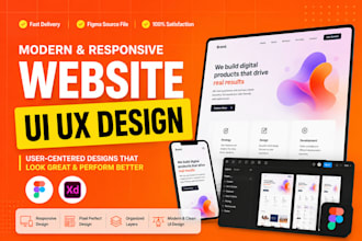 responsive figma website design, ui ux design , dashboard ui ux design
