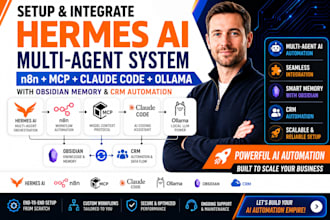 setup fix hermes ai multi agent n8n mcp claude code ollama obsidian memory crm