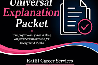 provide a professional background check explanation packet