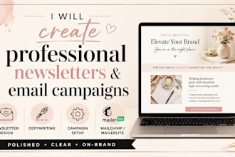 create a professional newsletter or email campaign