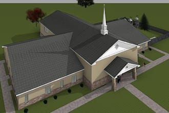 design church buildings, stage layout, lighting plans, and architectural drawing