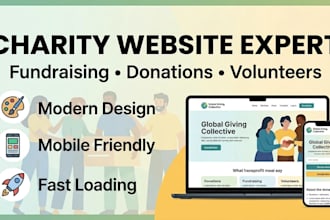 design a nonprofit or charity website in wordpress