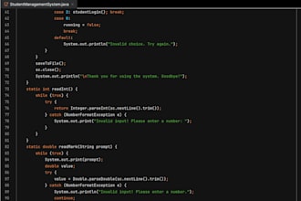 write java programs, fix java bugs and build java applications