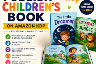 publish your childrens book on amazon KDP kdp publishing book publishing ebook