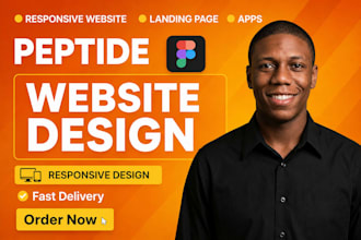 design peptide website, peptide store, supplement website