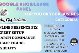 create google knowledge panel or graph