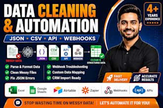 automate data parsing, data cleaning, data mapping, excel, csv formatting