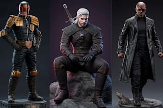 do 3d print and paint cosplay anime miniature for 3d printing