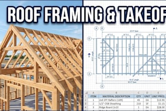 design structural roof framing plans and material takeoff