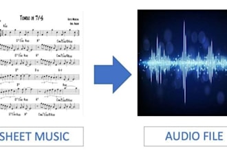 transcribe violin, guitar or audio into accurate sheet music, transcript music