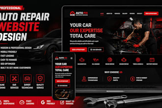 design a professional auto repair website for mechanics and auto service shops