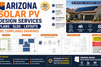 design arizona solar pv plans, slds, layouts, nec compliance drawing