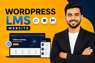 build wordpress elearning lms website with learndash, learnpress and masterstudy