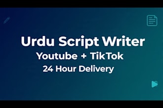 write engaging urdu script for youtube videos tiktok and ads