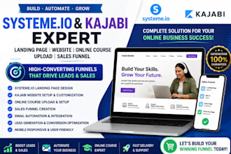 do systemeio landing page website kajabi online course upload salesfunnel expert