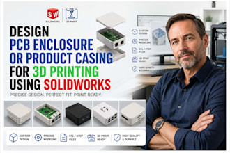 design pcb enclosure product product casing for 3d printing electronic housing